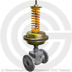 Регулятор перепада давления прямого действия НО чугунный фланцевый Ду-80 Ру-16 Kvy=100м3/ч 0,1-0,6 МПа Энерготехномаш УРРД-НО-РПД