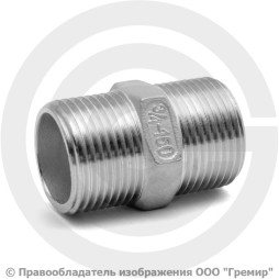 Ниппель нержавеющий AISI 316 НР (НАР) Ду-32 (1 1/4")