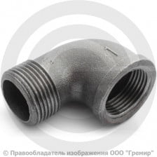 Угольник чугунный ВР-НР (ВН-НАР) Ду 25 (1")
