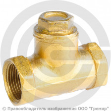 Клапан обратный подъемный латунный Ду-25 (1") Ру-16 ВР (ВН) (Т<70°С) 16б1бк Цветлит