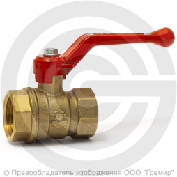 Кран латунный Ду-50 (2") Ру-25 ВР (ВН) муфтовый рычаг VALFEX 11Б27фт1М