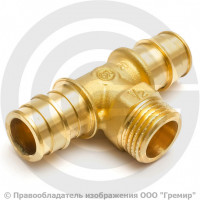 Тройник латунный для PE-X труб Дн 32-1"-32 НР (НАР) РОС