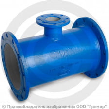Тройник фланцевый ТФ Ду 600-150 (L=600-450) ВЧШГ с ЦПП цинк+AL ГОСТ ISO 2531-2012