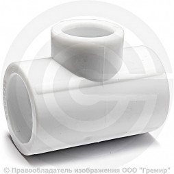 Тройник PP-R редукционный белый Дн 110-63-110 Pro Aqua