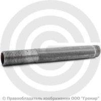 Сгон стальной удлиненный L=200мм Ду-15 (1/2") без комплекта АС