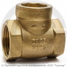 Клапан обратный поворотный латунный Ду-40 (1 1/2&quot;) Ру-16 ВР (ВН) (Т&lt;110°С) латунь+EPDM Китай