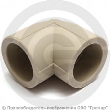 Угольник PP-RCT серый Дн 63 90гр Wavin Ekoplastik