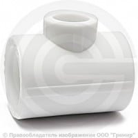 Тройник PP-R переходной белый внутренняя пайка Дн 50-20-50 VALFEX