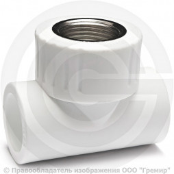 Тройник PP-R комбинированный белый ВР (ВН) Дн 25-3/4" RTP (РосТурПласт)