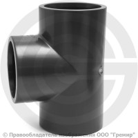 Тройник ПВХ клеевой серый переходной Дн 160-110 90гр Ру-16 напорный Aquaviva
