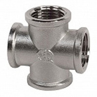 Крестовина латунная ВР (ВН) Ду-20 (3/4") никель SantechSystems