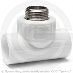 Тройник PP-R комбинированный белый НР (НАР) Дн 32-3/4" RTP (РосТурПласт)