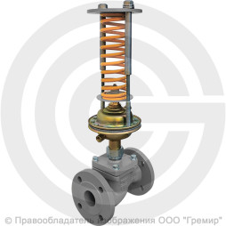 Регулятор давления прямого действия НЗ "до себя" чугунный фланцевый Ду-20 Ру-16 Kvy=6,3м3/ч 0,05-0,3 МПа Энерготехномаш УРРД-НЗ-РД