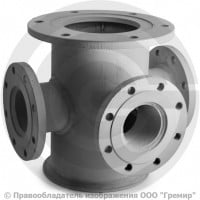 Тройник с пожарной подставкой фланцевый ППТФ стальной Ду 300-100