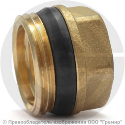 Переход латунный (переходник) НР-ВР (НАР-ВН) Ду 25-20 (1"-3/4") с герметичной прокладкой Giacomini
