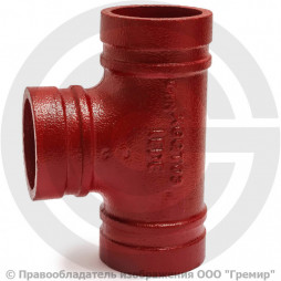 Тройник переходной под резьбу грувлок Ду 65-25 (Дн 76х1") Ру-25 XGQT08S