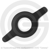 Прокладка фланцевая резиновая ТМКЩ Ду-50 Ру 10-40 (106х57х3) 3 мм с ушком исп.А ГОСТ 15180-86