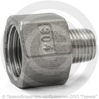 Футорка обратная нержавеющая AISI 304 Ду 10-6 (3/8"-1/8")