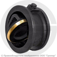 Клапан обратный поворотный чугунный межфланцевый Ду-80 Ру-16 (Т<225°С) 19ч21бр Мегастрой