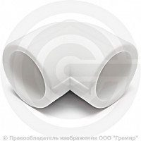 Угольник PP-R белый Дн 125 90гр Pro Aqua